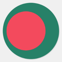Sticker with Flag of Bangladesh