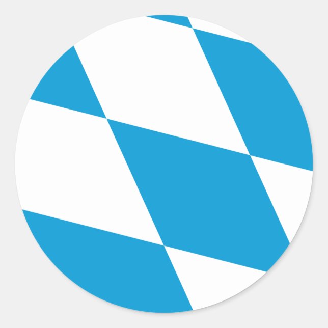 Sticker with Flag of Bavaria, Germany (Front)