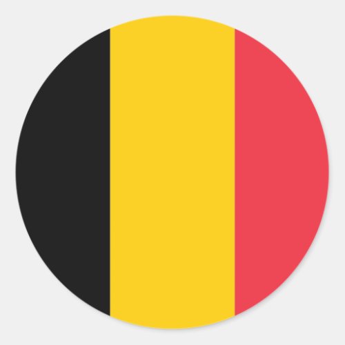 Sticker with Flag of Belgium