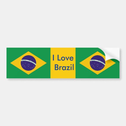 Sticker with Flag of Brazil