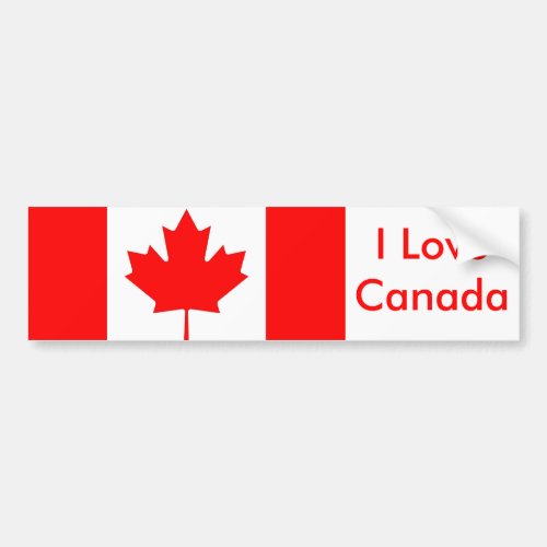 Sticker with Flag of Canada
