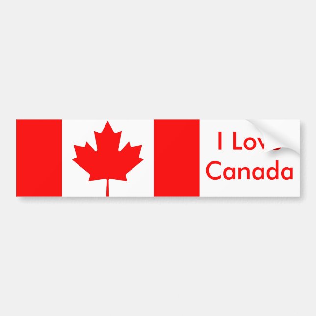 Sticker with Flag of Canada (Front)