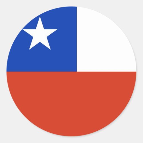 Sticker with Flag of Chile