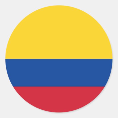 Sticker with Flag of Colombia