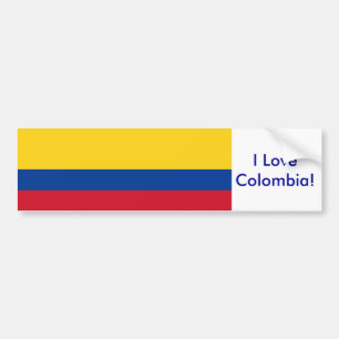 Sticker with Flag of Colombia