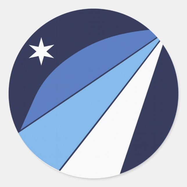 Sticker with Flag of Columbia, South Carolina (Front)