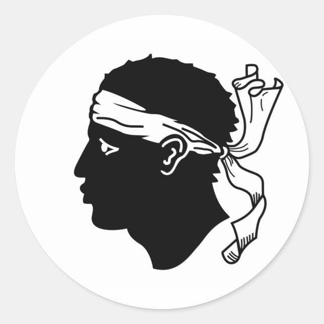 Sticker with Flag of Corsica, France (Front)