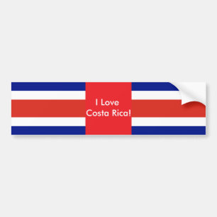 Sticker with Flag of Costa Rica