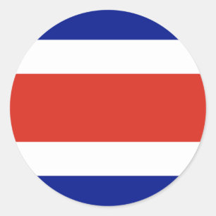 Sticker with Flag of Costa Rica