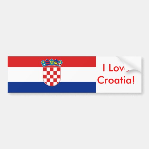 Sticker with Flag of Croatia