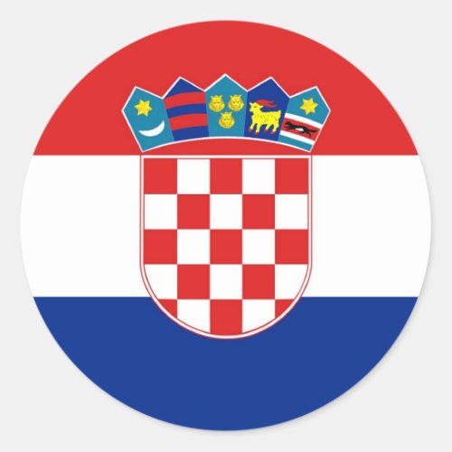 Sticker with Flag of Croatia