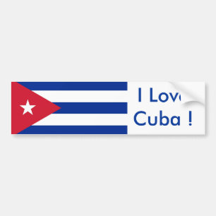 Sticker with Flag of Cuba