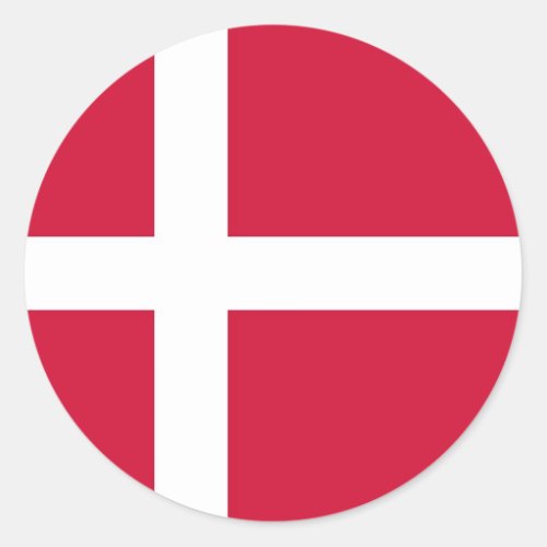 Sticker with Flag of Denmark