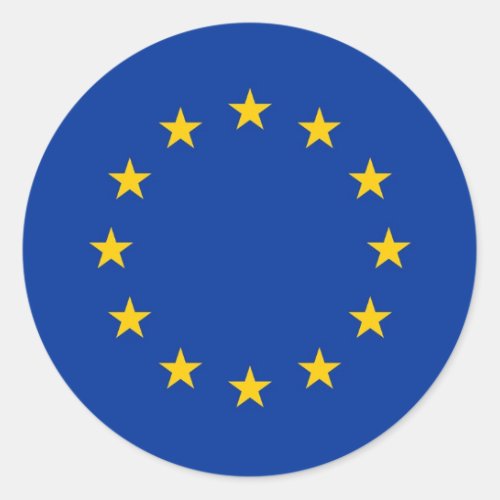 Sticker with Flag of European Union