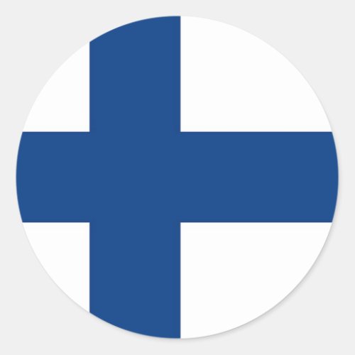 Sticker with Flag of Finland
