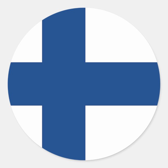 Sticker with Flag of Finland (Front)