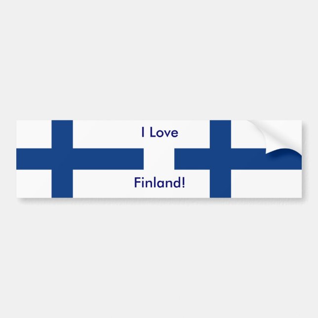 Sticker with Flag of Finland (Front)