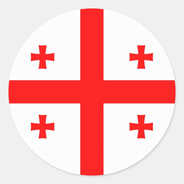 Sticker with Flag of Georgia (Front)