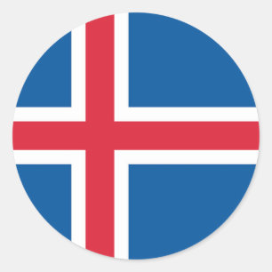 Sticker with Flag of Iceland