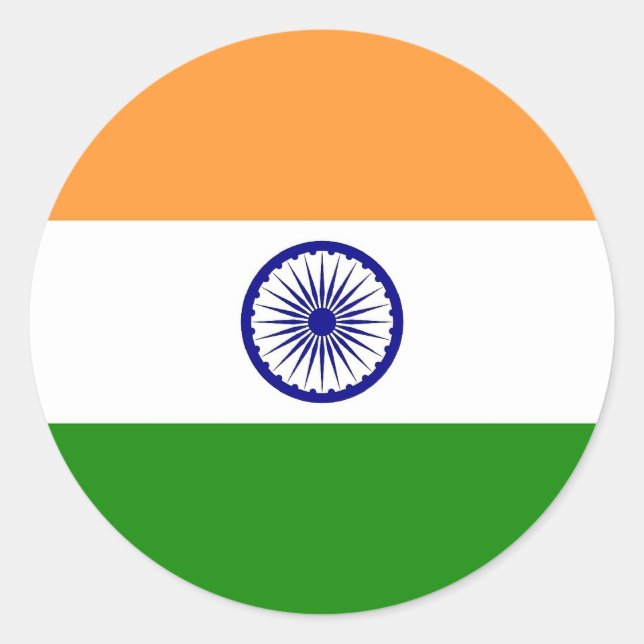 Sticker with Flag of India (Front)