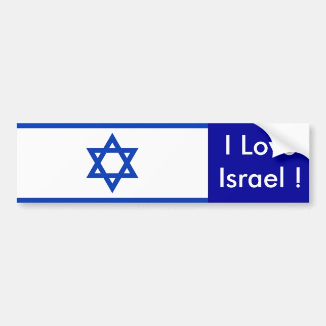 Sticker with Flag of Israel (Front)