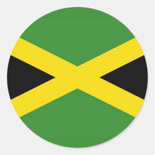 Sticker with Flag of Jamaica