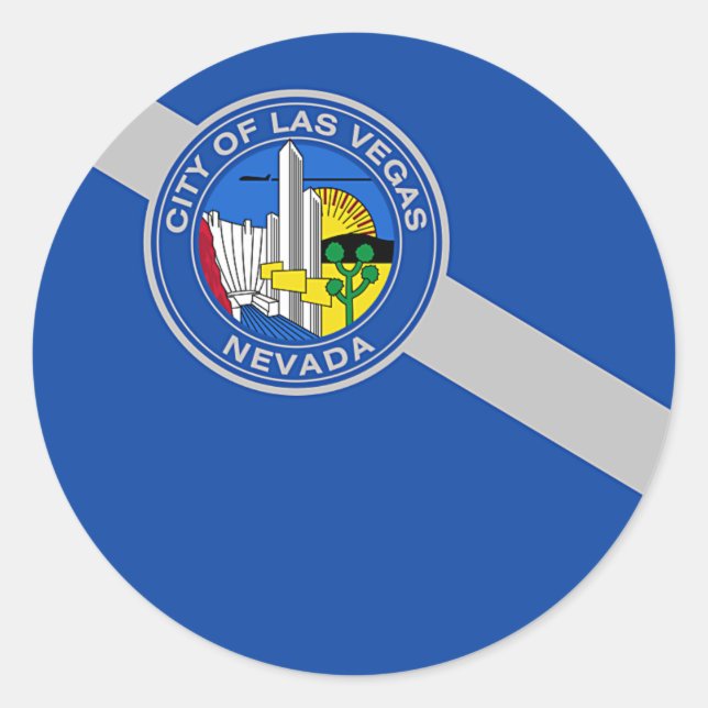 Sticker with Flag of Las Vegas, USA (Front)