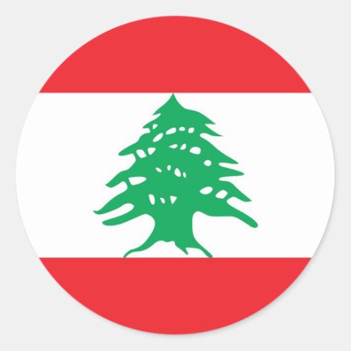 Sticker with Flag of Lebanon