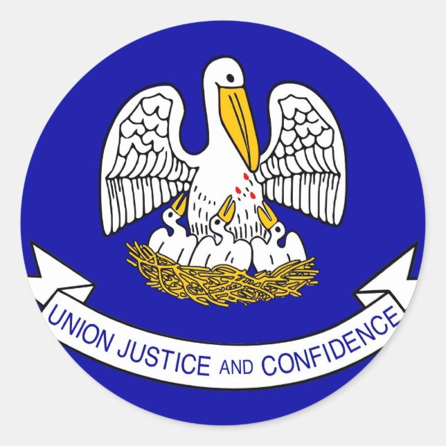 Sticker with Flag of Louisiana (Front)