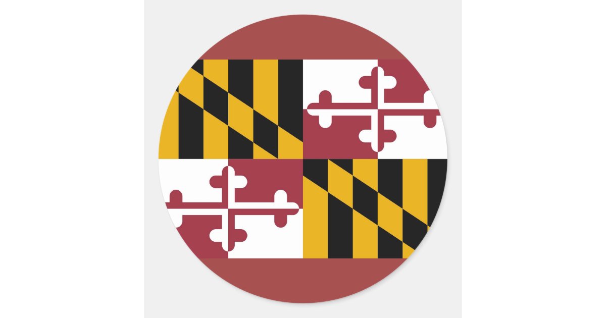 Sticker with Flag of Maryland | Zazzle