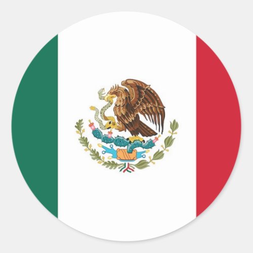 Sticker with Flag of Mexico