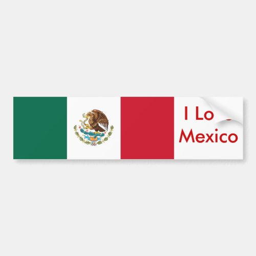 Sticker with Flag of Mexico