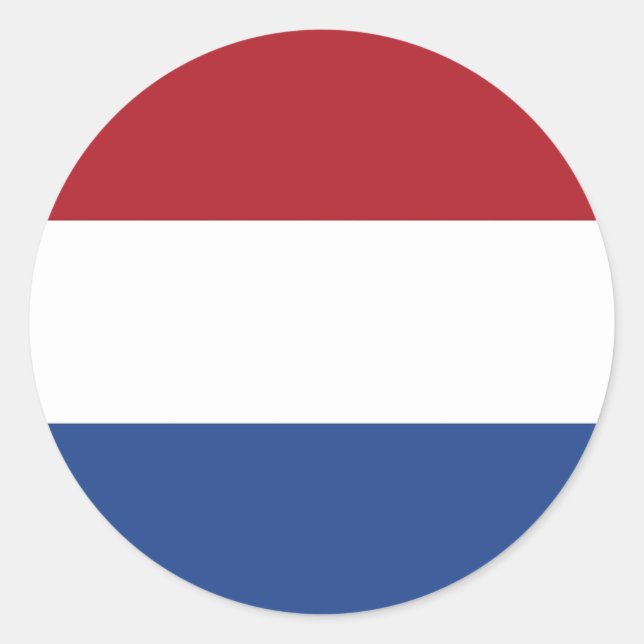Sticker with Flag of Netherlands (Front)