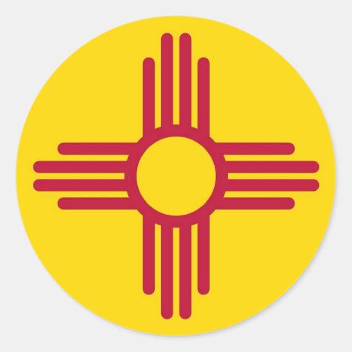 Sticker with Flag of New Mexico