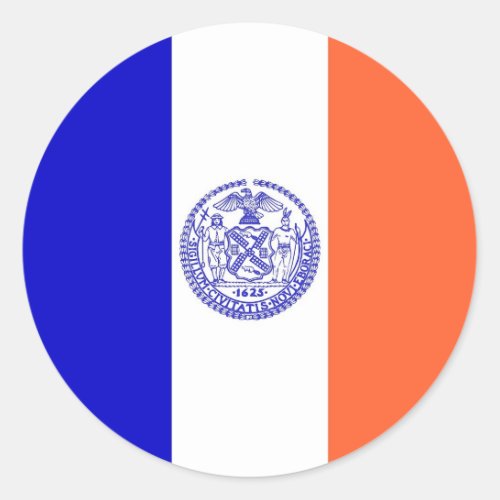 Sticker with Flag of New York City