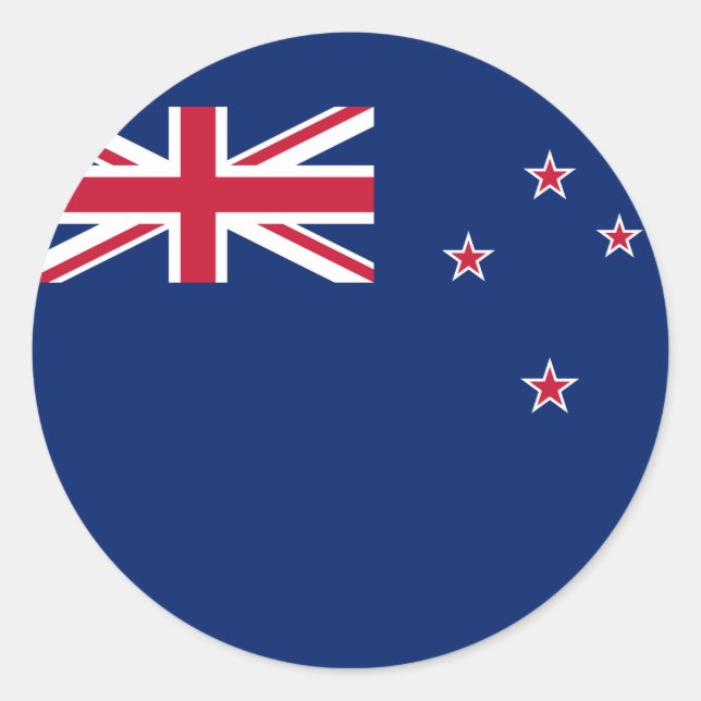 Sticker with Flag of New Zealand (Front)