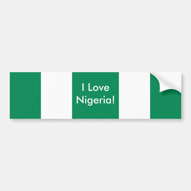 Sticker with Flag of Nigeria (Front)