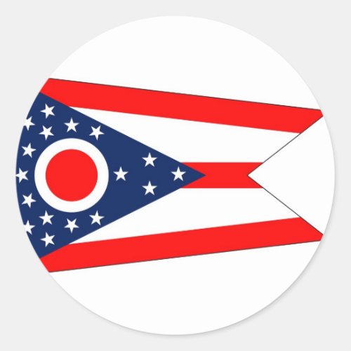 Sticker with Flag of Ohio