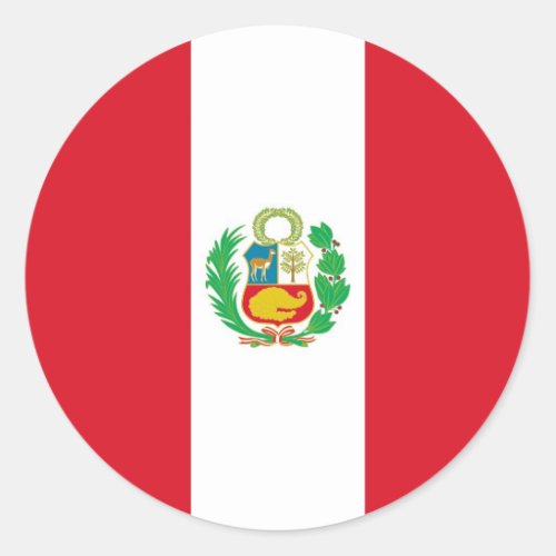 Sticker with Flag of Peru