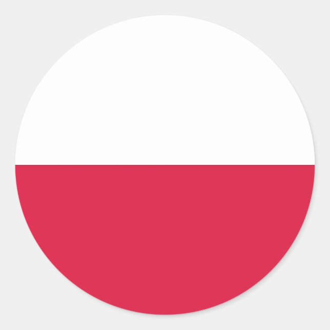 Sticker with Flag of Poland (Front)