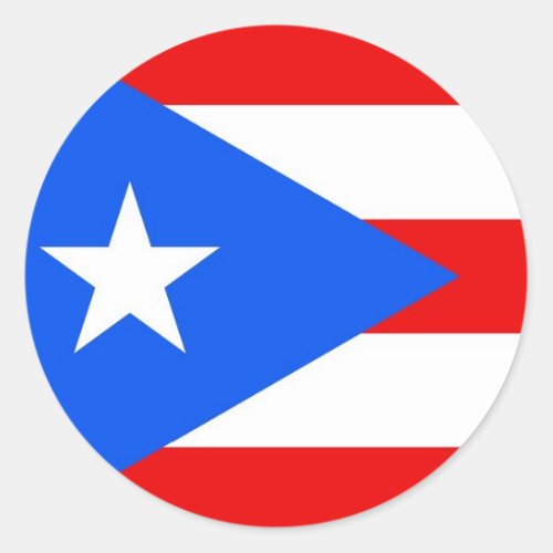 Sticker with Flag of Puerto Rico