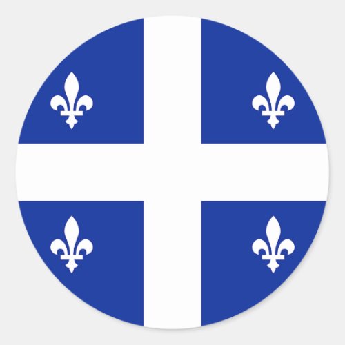 Sticker with Flag of Quebec Canada