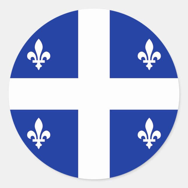 Sticker with Flag of Quebec, Canada (Front)