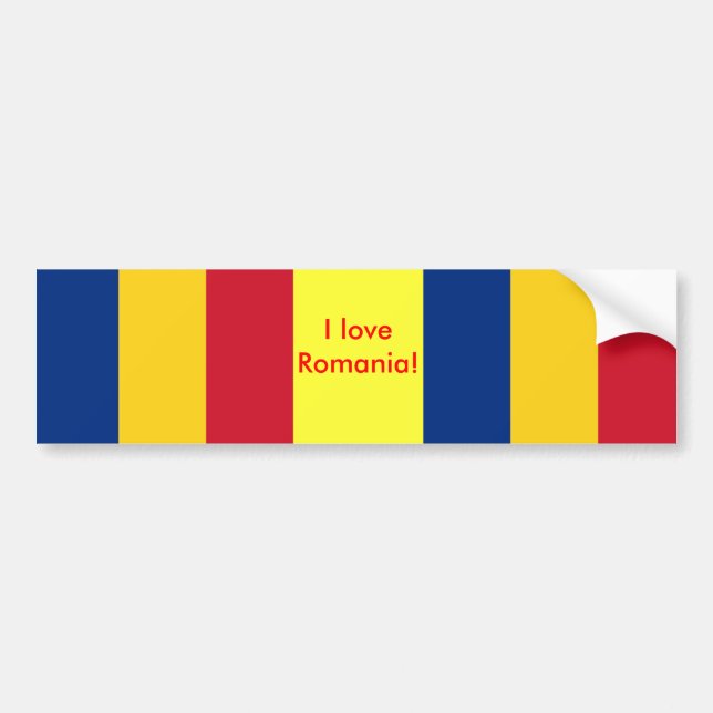 Sticker with Flag of Romania (Front)