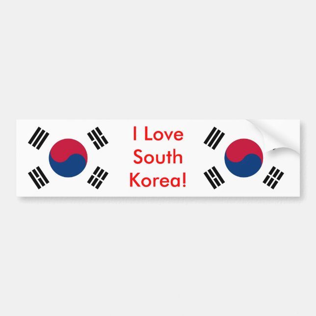 Sticker with Flag of South Korea (Front)