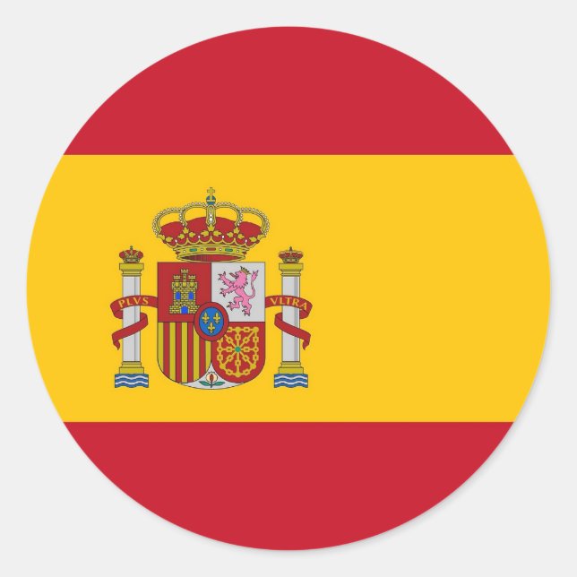 Sticker with Flag of Spain (Front)