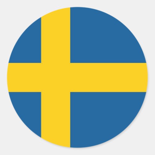 Sticker with Flag of Sweden