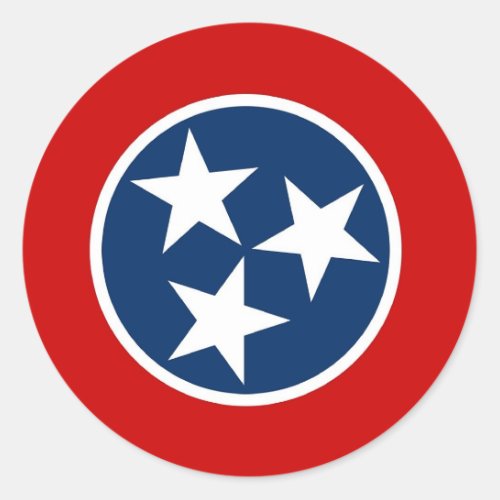 Sticker with Flag of Tennessee