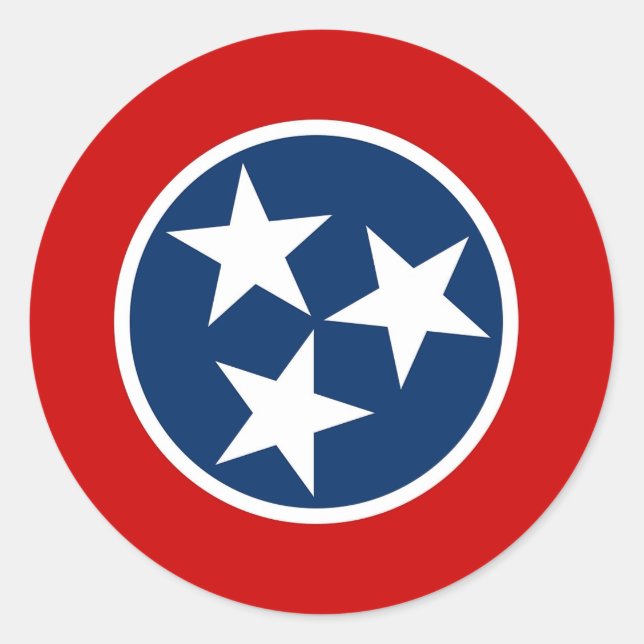 Sticker with Flag of Tennessee (Front)