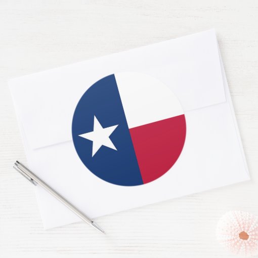 Sticker with Flag of Texas | Zazzle